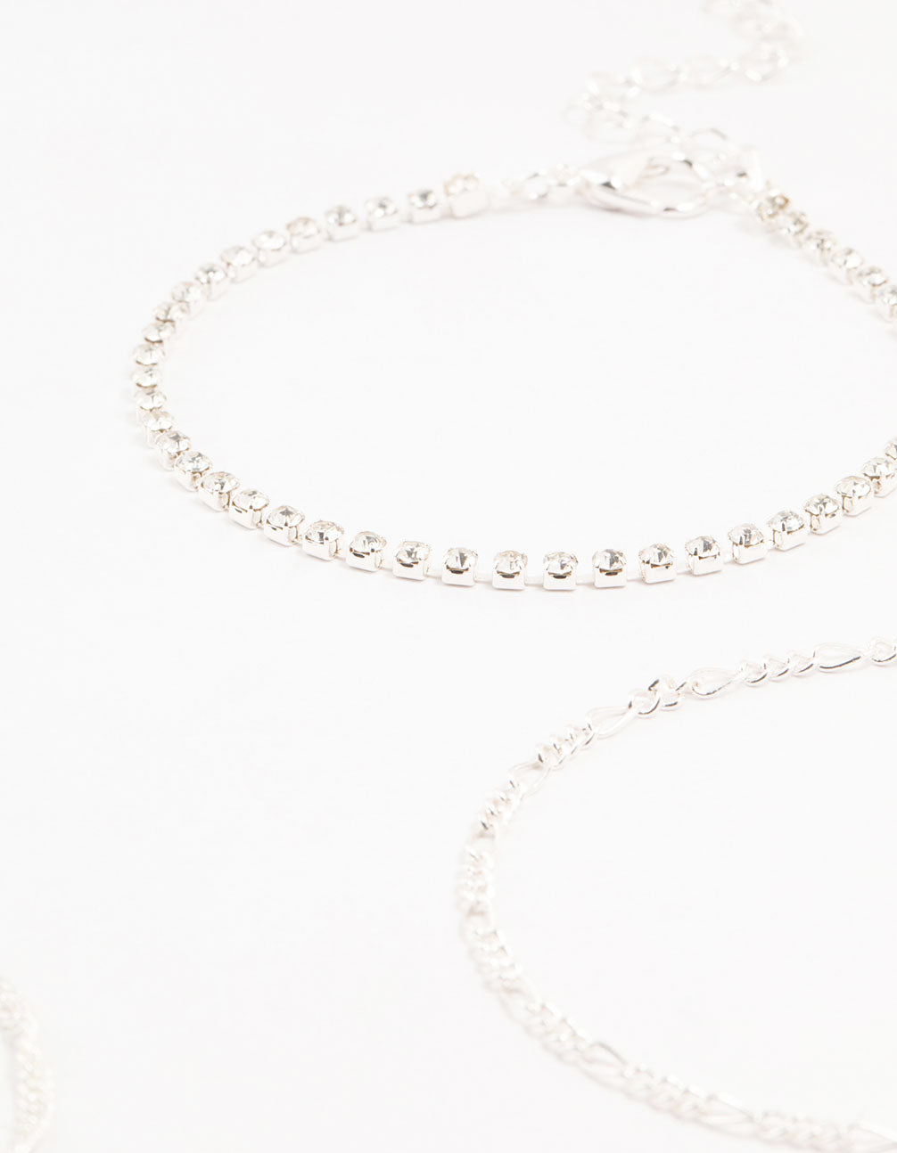 Silver Star Drop Heart Bracelets 4-Pack