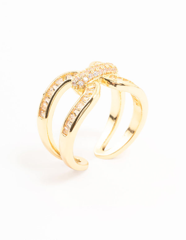Gold Plated Bag Link Ring