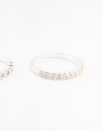 Silver Plated Round Cubic Zirconia Stacking Rings 3-Pack - link has visual effect only