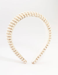 Pearl & Diamante Thick Headband - link has visual effect only