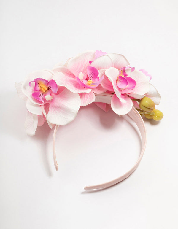 Plastic Orchid Large Headband