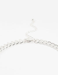 Silver Plated Curb Chain necklace - link has visual effect only