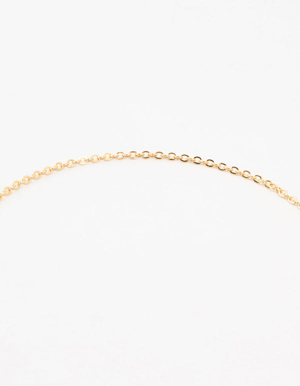 Gold Plated Freshwater Pearl Drop T & O Necklace