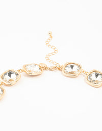 Gold Diamante Round Necklace - link has visual effect only
