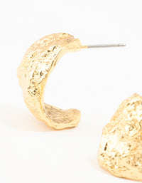 Gold Plated Brass Foil Hoop Earrings - link has visual effect only