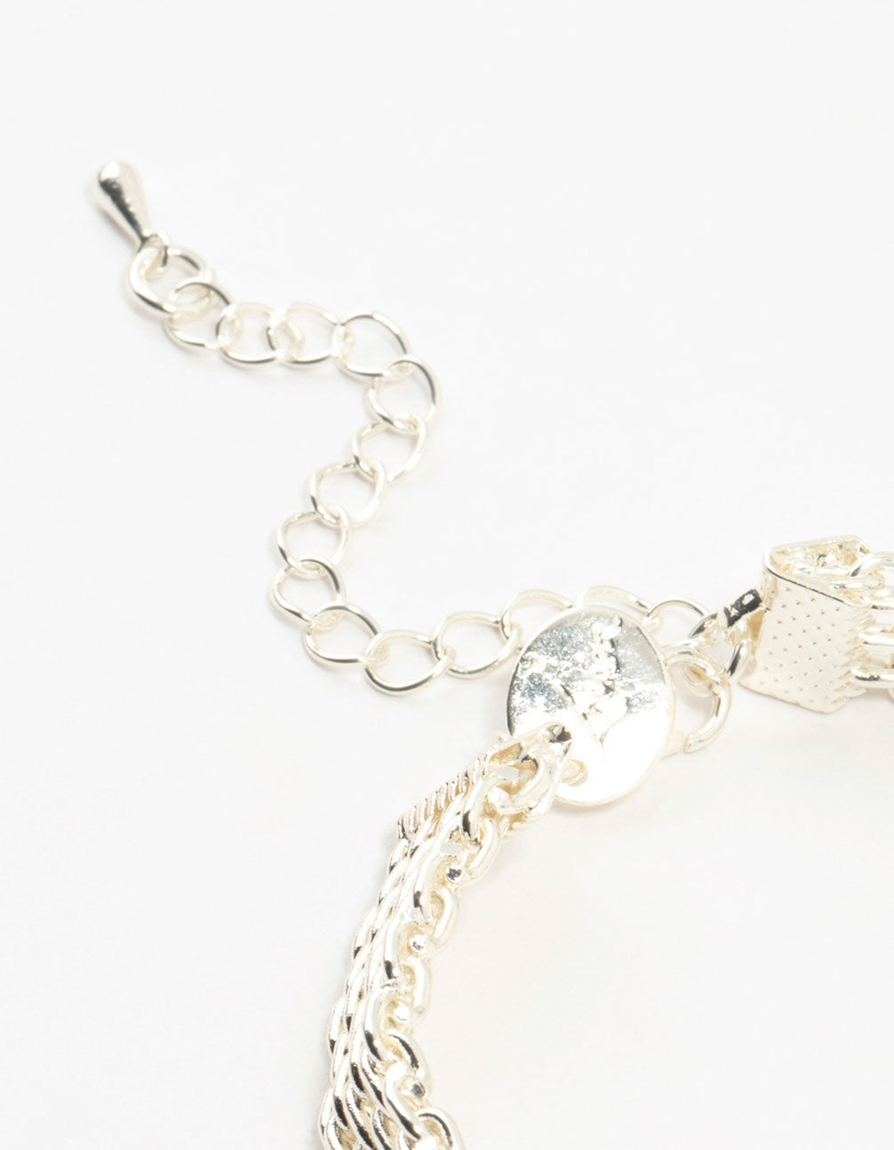 Silver Plated Brass  Skinny Mesh Link Bracelet