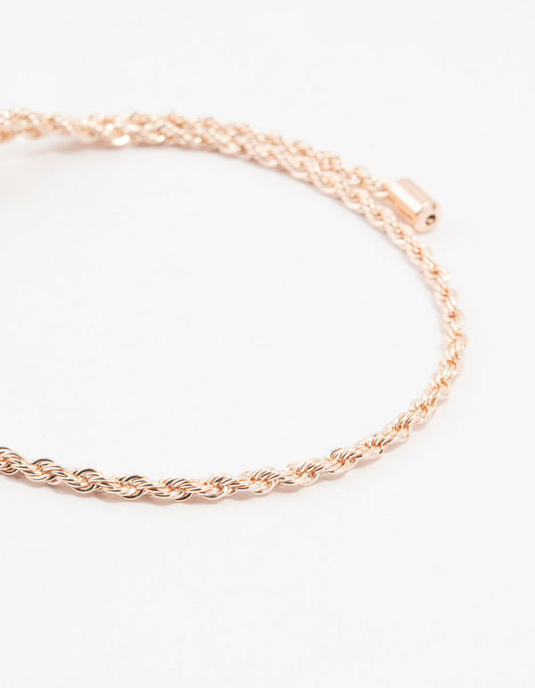Rose Gold Plated Simple Rope Bracelet