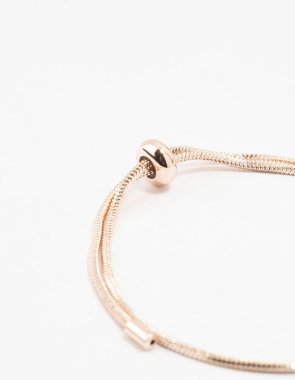 Rose Gold Plated Dainty Box Chain Bracelet