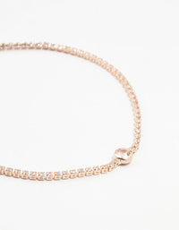 Rose Gold Plated Pave & Round Cubic Zirconia Bracelet - link has visual effect only