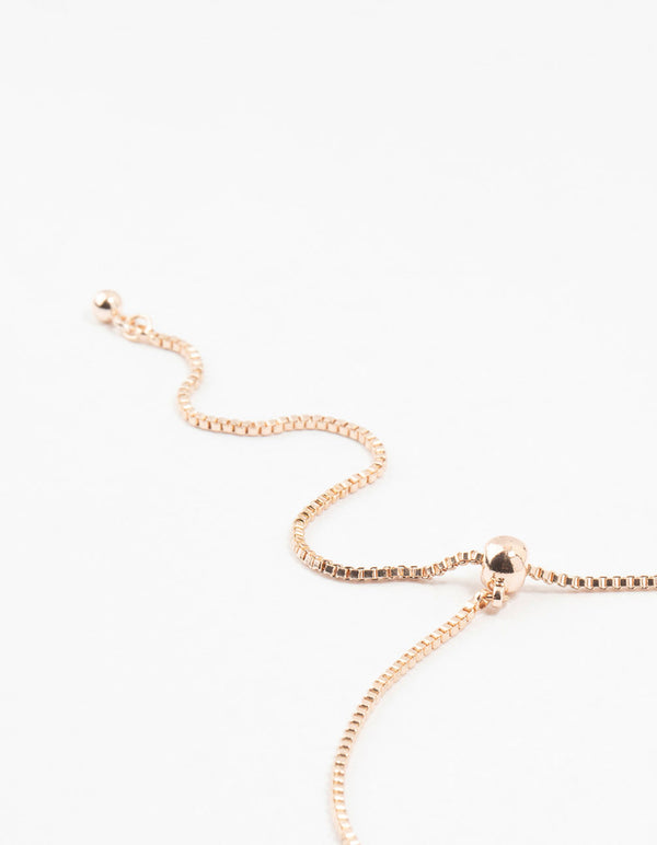 Rose Gold Plated Pave Pearl Cherry Bracelet