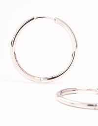 Surgical Steel Polished Hoop Earrings - link has visual effect only
