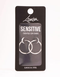 Surgical Steel Polished Hoop Earrings - link has visual effect only