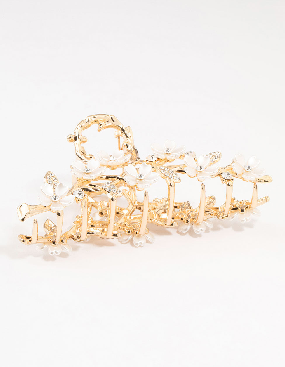 Gold Winding Thorn & Flower Claw Clip