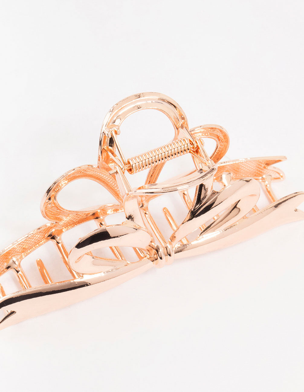 Rose Gold Bow Claw Clip