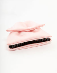 Pink Fabric Front Bow Claw Clip - link has visual effect only