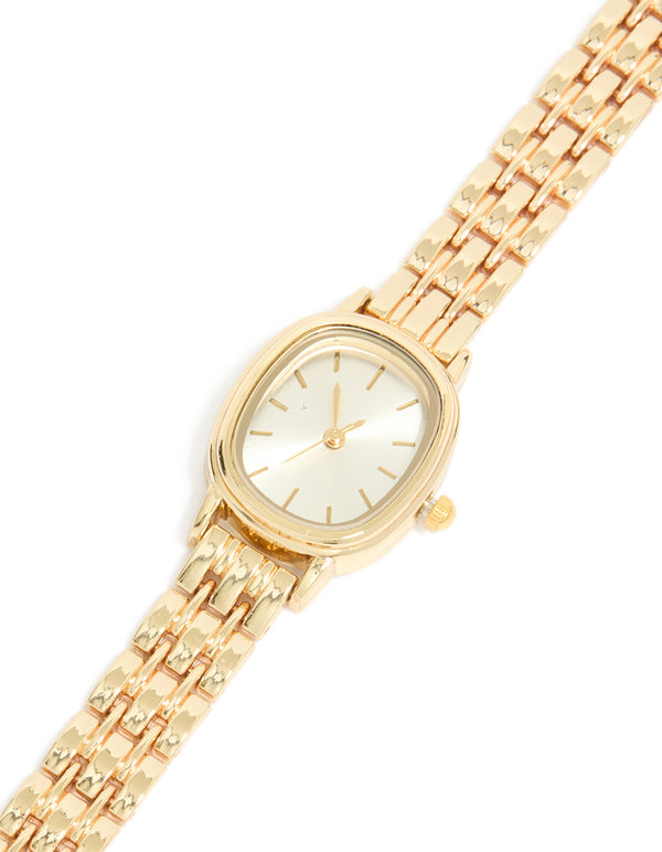 Small Gold Oval Watch