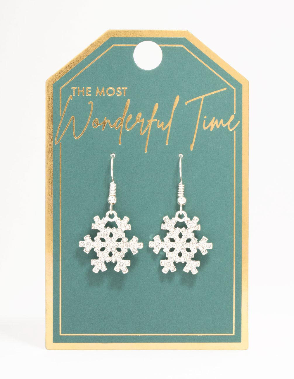 Diamante Snowflake Drop Earrings