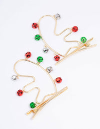 Gold Reindeer Antlers Claw Clip - link has visual effect only