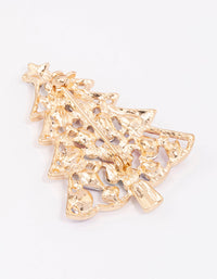 Gold Multicoloured Diamante Baubles Tree Brooch - link has visual effect only