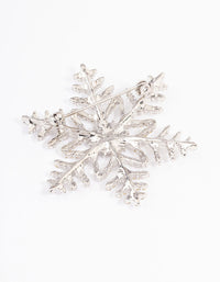 Silver Diamante Snowflake Brooch - link has visual effect only