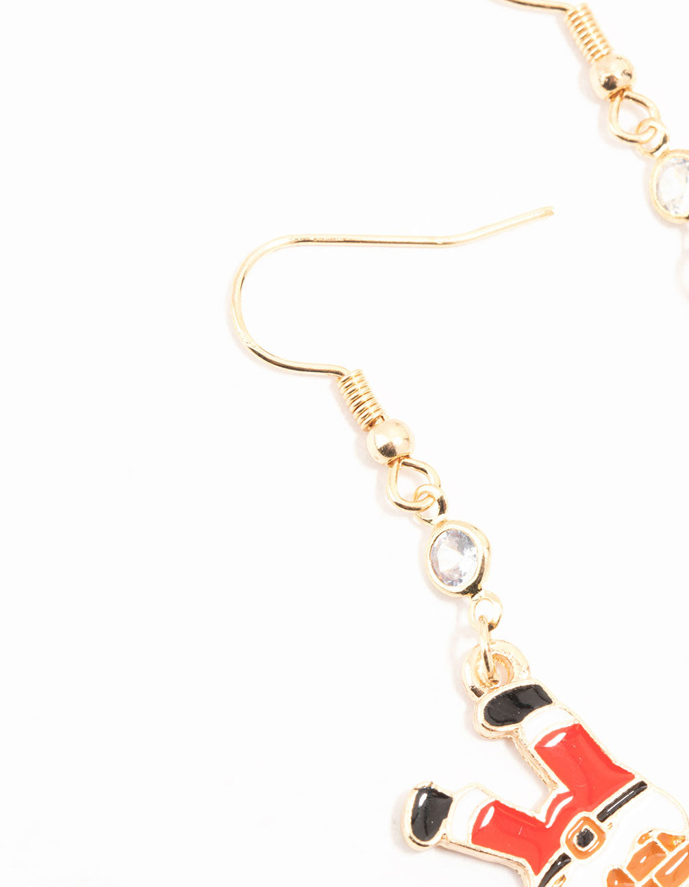 Red Santa Legs Drop Earrings