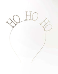 Silver Diamante Ho Ho Ho Headband - link has visual effect only