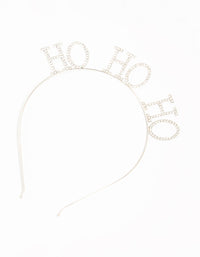 Silver Diamante Ho Ho Ho Headband - link has visual effect only