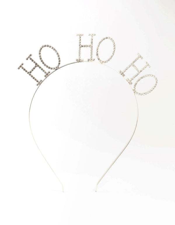 Silver Diamante Ho Ho Ho Headband