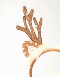 Fabric Reindeer Ear Headband - link has visual effect only