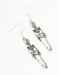 Silver Skeleton Drop Earrings - link has visual effect only