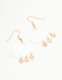 Acrylic Pearlised Rain Cloud Drop Earrings - link has visual effect only