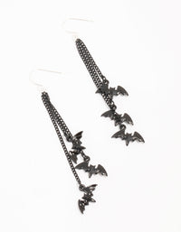 Black Chains Bat Drop Earrings - link has visual effect only