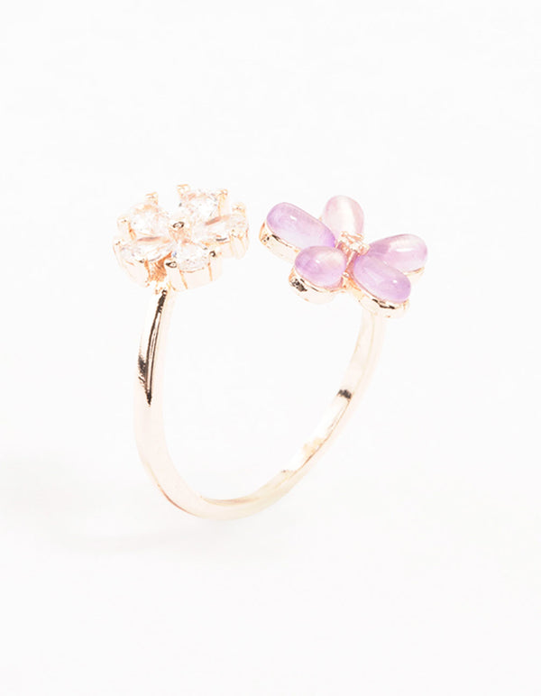 Rose Gold  Cubic Zirconia Wrap Around Ring