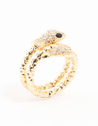 Gold Plated Bling Snake Wrapped Ring - link has visual effect only