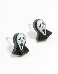 Ghost Face Stud Earrings - link has visual effect only