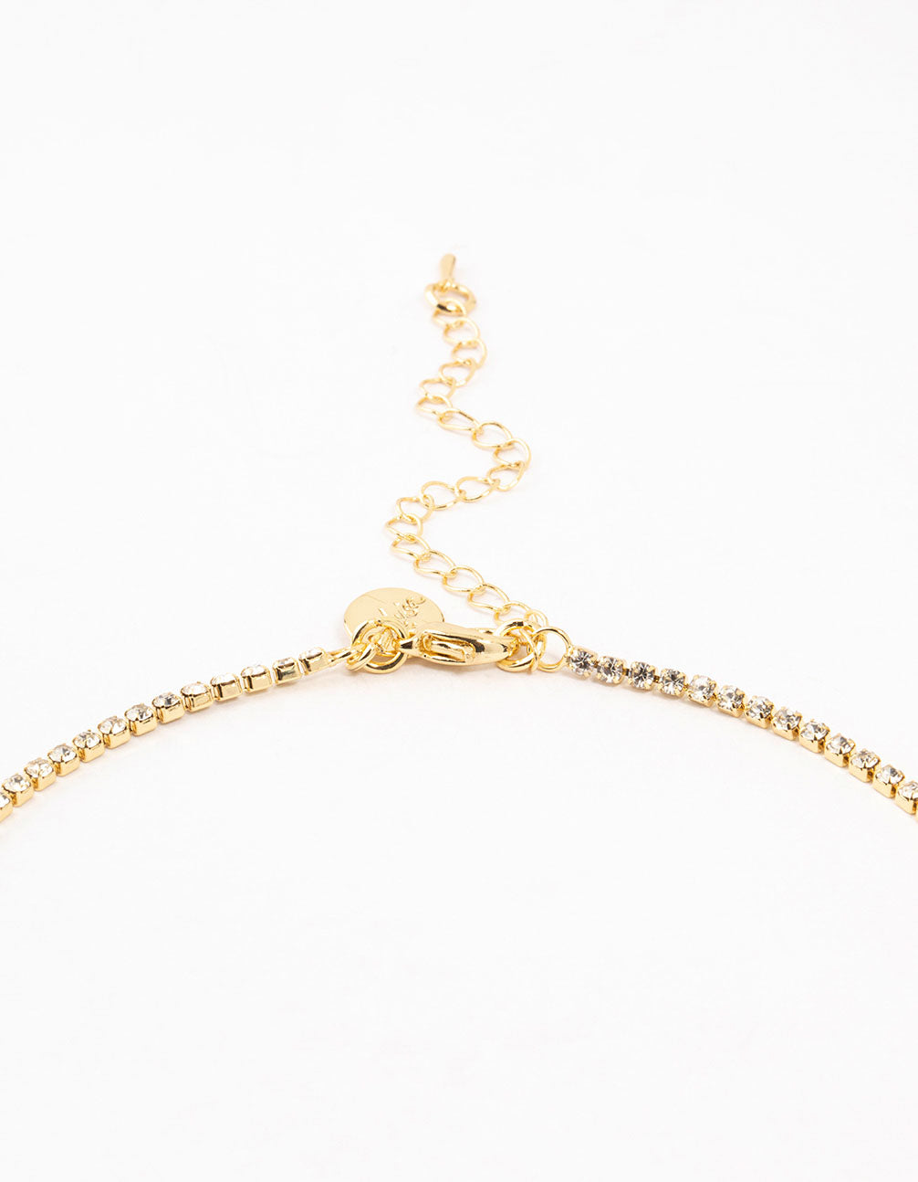 Gold Plated Tennis Cross Necklace & Stud Earrings Set