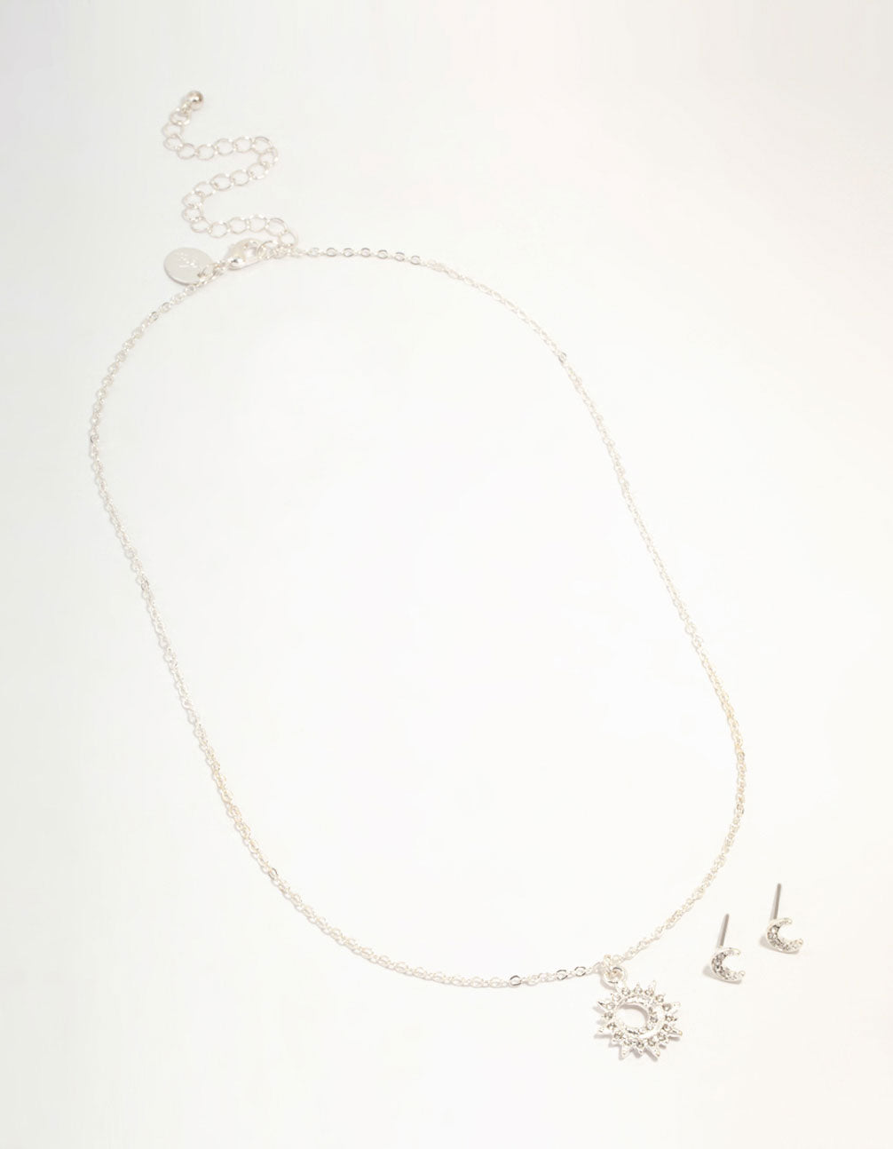 Silver Diamante Celestial Necklace & Earring Sets