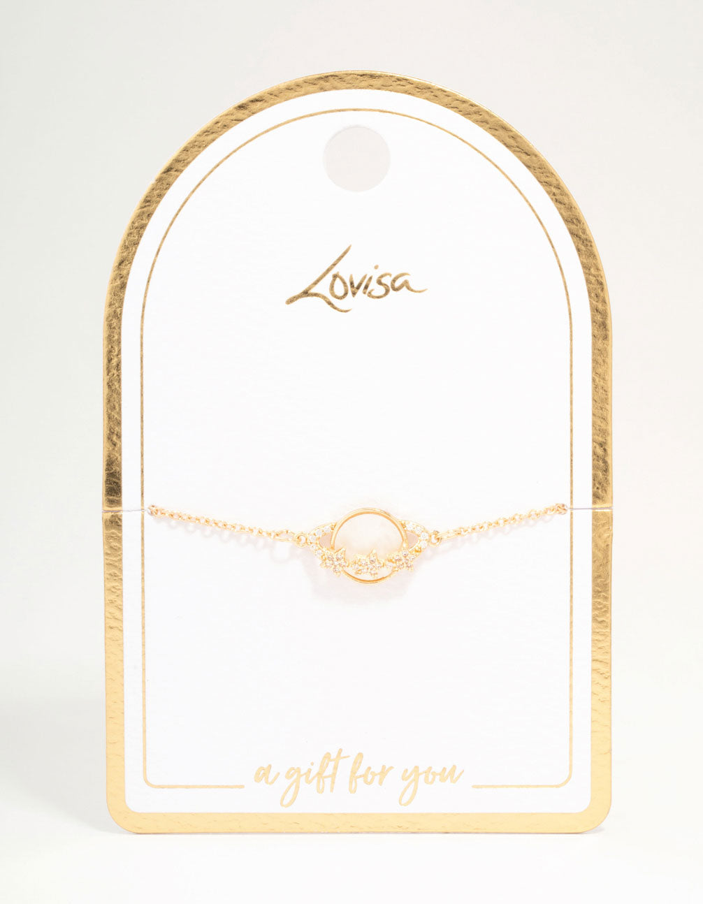 Gold Planet & Diamante Stars Bracelet