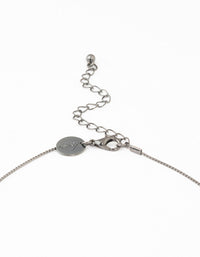 Gunmetal Disco Ball Station Necklace & Earrings Set - link has visual effect only