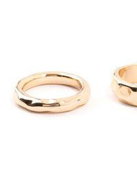 Gold Molten Thick Stacking Ring Pack - link has visual effect only
