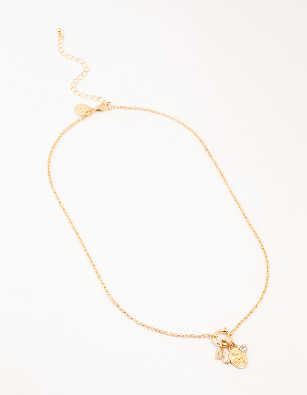 Gold Plated Scorpio Charm Necklace