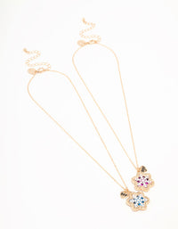 Kids Gold Share & Tear Shaker Snowflake Necklace Set - link has visual effect only