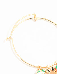 Kids Gold Santa & Reindeer Charm Bracelet - link has visual effect only