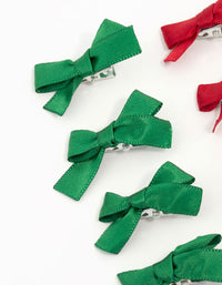 Kids Fabric Bow Hair Clips 8-Pack - link has visual effect only