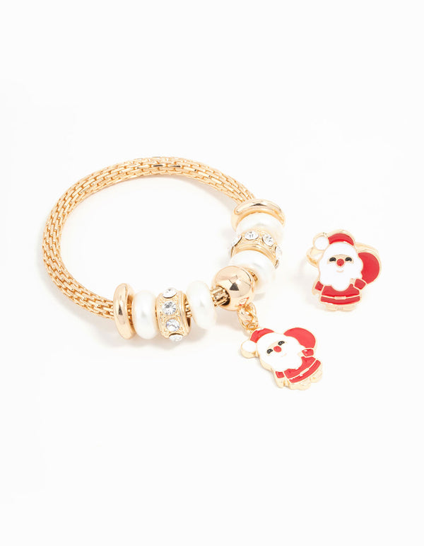 Kids Santa Bracelet & Gold Ring Set