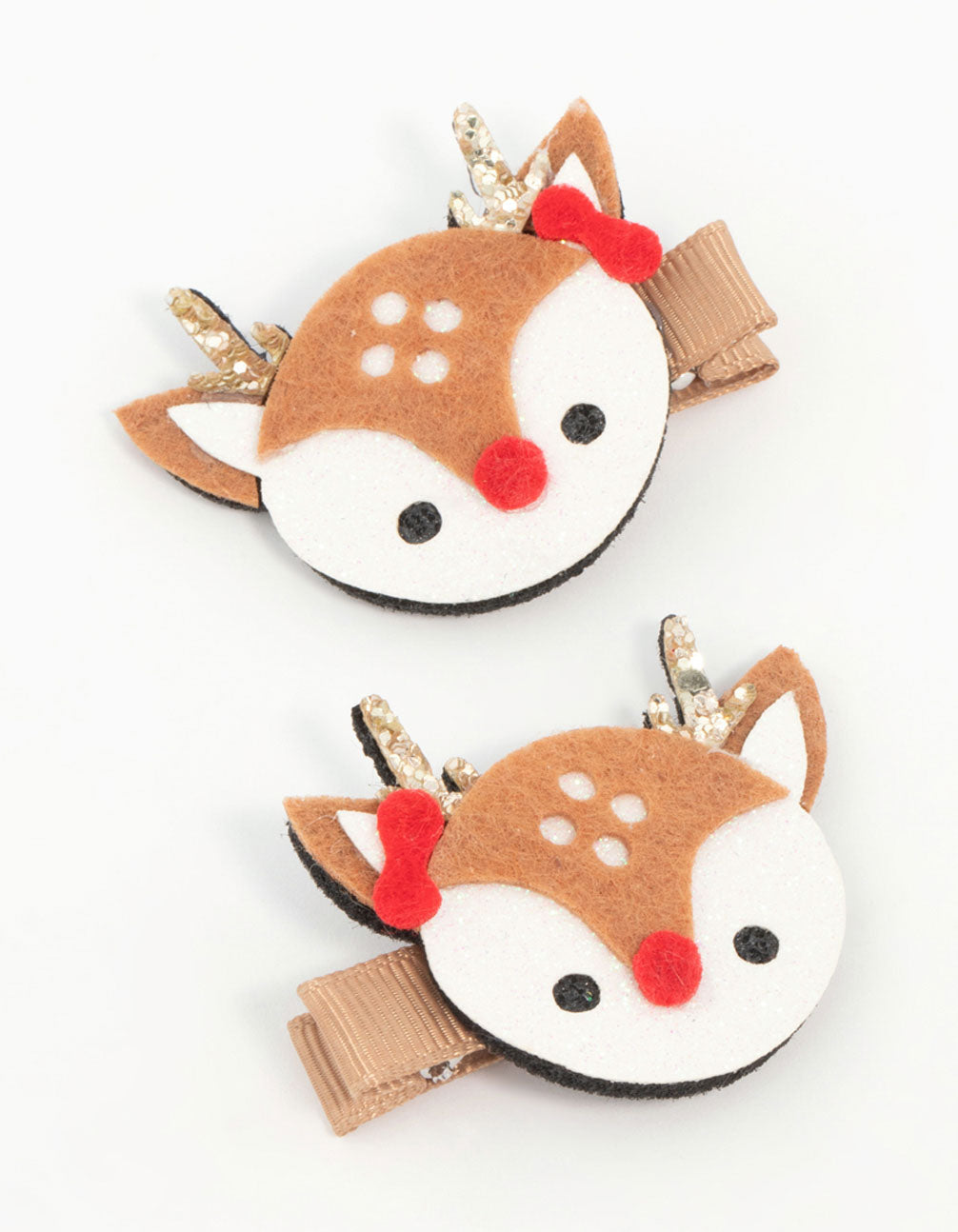 Kids Fabric Reindeer Clips 2-Pack
