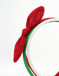Festive Fabric Bow Headbands 3-Pack - link has visual effect only