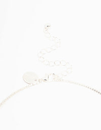 Silver Plated Dainty Bow Cubic Zirconia Tennis Necklace - link has visual effect only