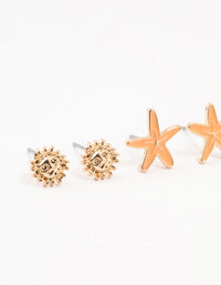 Gold Beachy Earrings 3-Pack - link has visual effect only