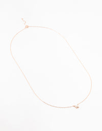 Rose Gold Plated Sterling Silver Cubic Zirconia Mini Butterfly Necklace - link has visual effect only